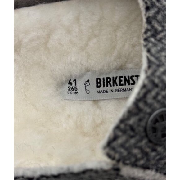 Birkenstock Zermatt Gray Wool Felt Clogs With Shearling Lining Unisex Size 41 EU - Picture 5 of 11